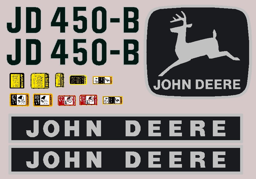 John Deere 450B Dozer Decals